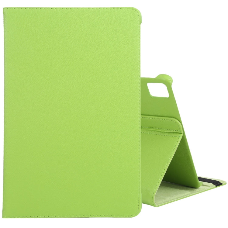 For iPad Air 13 2025 / 2024 360 Degree Rotation Litchi Texture Leather Tablet Case with Holder(Green) - More iPad Cases by buy2fix | Online Shopping UK | buy2fix