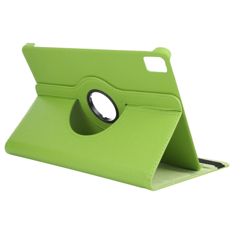 For iPad Air 13 2025 / 2024 360 Degree Rotation Litchi Texture Leather Tablet Case with Holder(Green) - More iPad Cases by buy2fix | Online Shopping UK | buy2fix