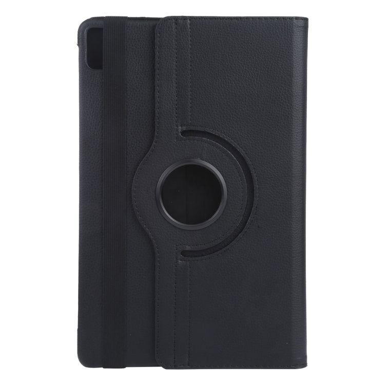 For iPad Air 13 2025 / 2024 360 Degree Rotation Litchi Texture Leather Tablet Case with Holder(Black) - More iPad Cases by buy2fix | Online Shopping UK | buy2fix