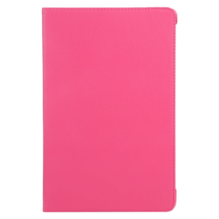 For iPad Air 11 2025 / 2024 360 Degree Rotation Litchi Texture Leather Tablet Case with Holder(Rose Red) - More iPad Cases by buy2fix | Online Shopping UK | buy2fix