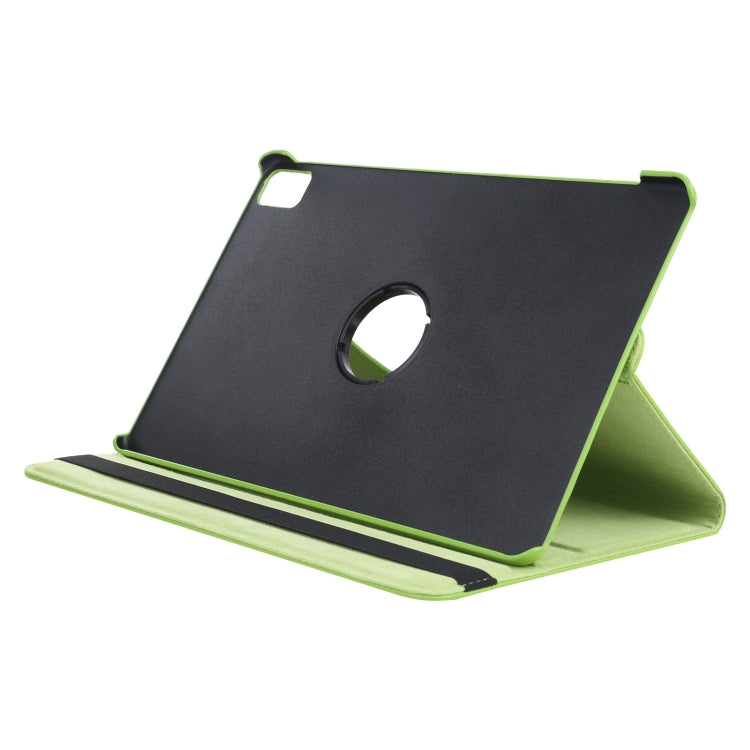 For iPad Pro 11 2025 / 2024 360 Degree Rotation Litchi Texture Leather Tablet Case with Holder(Green) by buy2fix