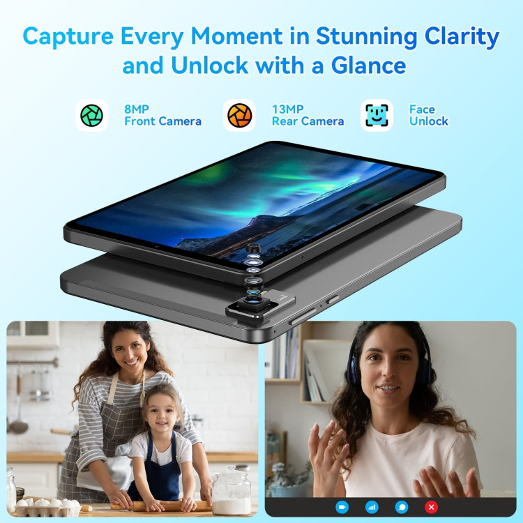 HEADWOLF Fpad5 4G LTE Tablet PC, 8GB+128GB, 8.4 inch Android 14 MT6789 Octa Core Support Dual SIM, Global Version with Google Play(Black) by HEADWOLF