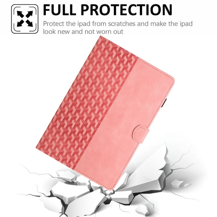For iPad mini 6 / mini 2024 Building Blocks Embossed Leather Smart Tablet Case(Pink) - iPad mini 2024 Cases by buy2fix | Online Shopping UK | buy2fix