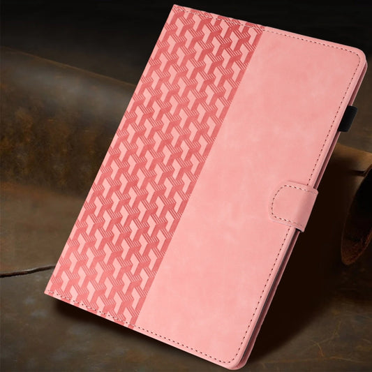 For iPad Pro 11 2025 / 2024 Building Blocks Embossed Leather Smart Tablet Case(Pink) by buy2fix