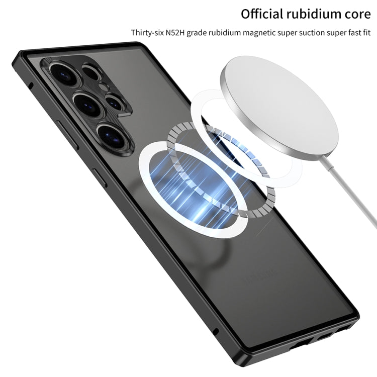 For Samsung Galaxy S24+ 5G Snap Buckle Metal Frame Frosted MagSafe Phone Case(Gold) - Galaxy S24+ 5G Cases by buy2fix | Online Shopping UK | buy2fix