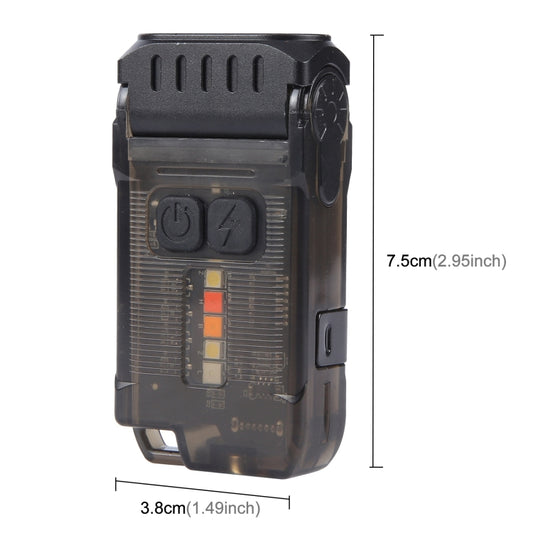 V15 EDC Flashlight Multi-function Work Light(Black) by buy2fix