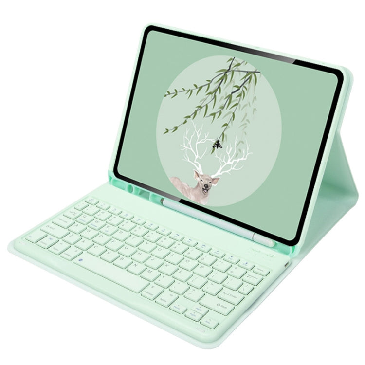 For Xiaomi Pad 5 / Pad 5 Pro 11 inch Wireless Bluetooth Keyboard Tablet Leather Case with Pen Slot(Green) - Others Keyboard by buy2fix | Online Shopping UK | buy2fix