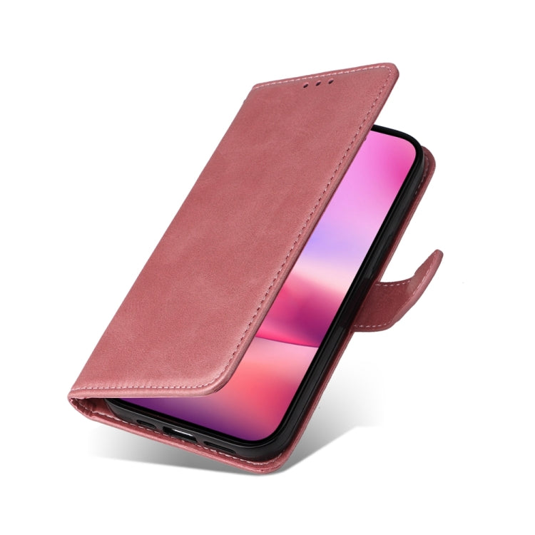 For iPhone 16 Classic Calf Texture Flip Leather Phone Case(Rose Gold) - iPhone 16 Cases by buy2fix | Online Shopping UK | buy2fix