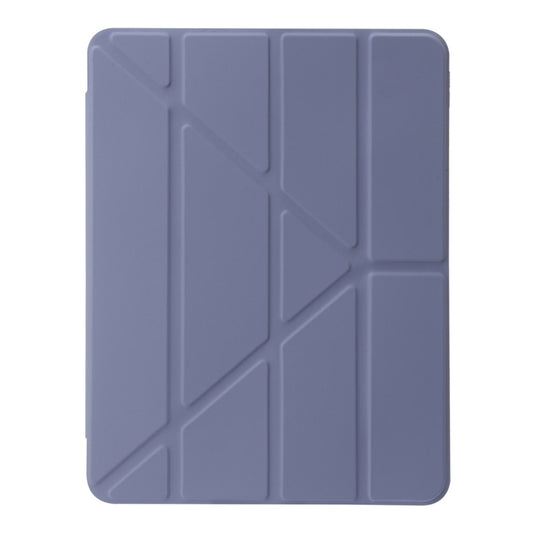 For iPad Pro 11 2025 / 2024 Clear Acrylic Deformation Leather Tablet Case(Lavender Purple) by buy2fix