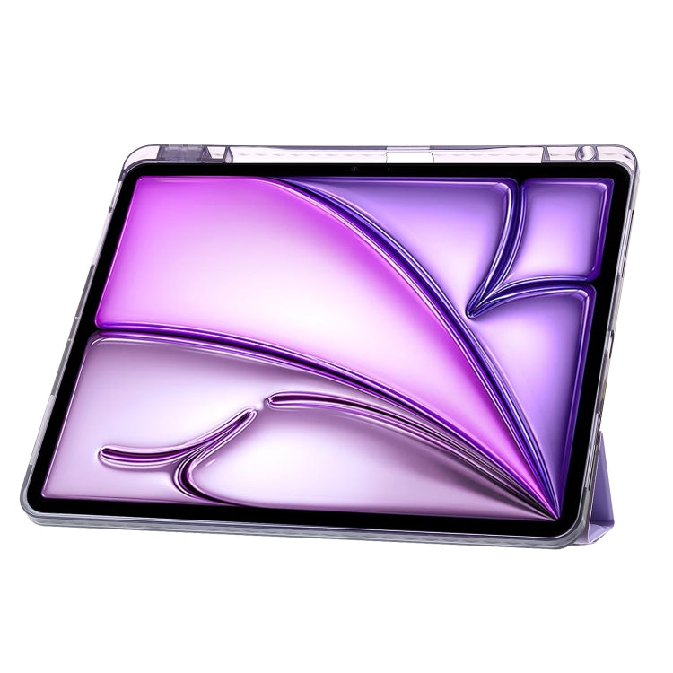For iPad Air 13 2025 / 2024 Clear Acrylic Deformation Leather Tablet Case(Pink) - iPad Air 13 2025 / 2024 Cases by buy2fix | Online Shopping UK | buy2fix