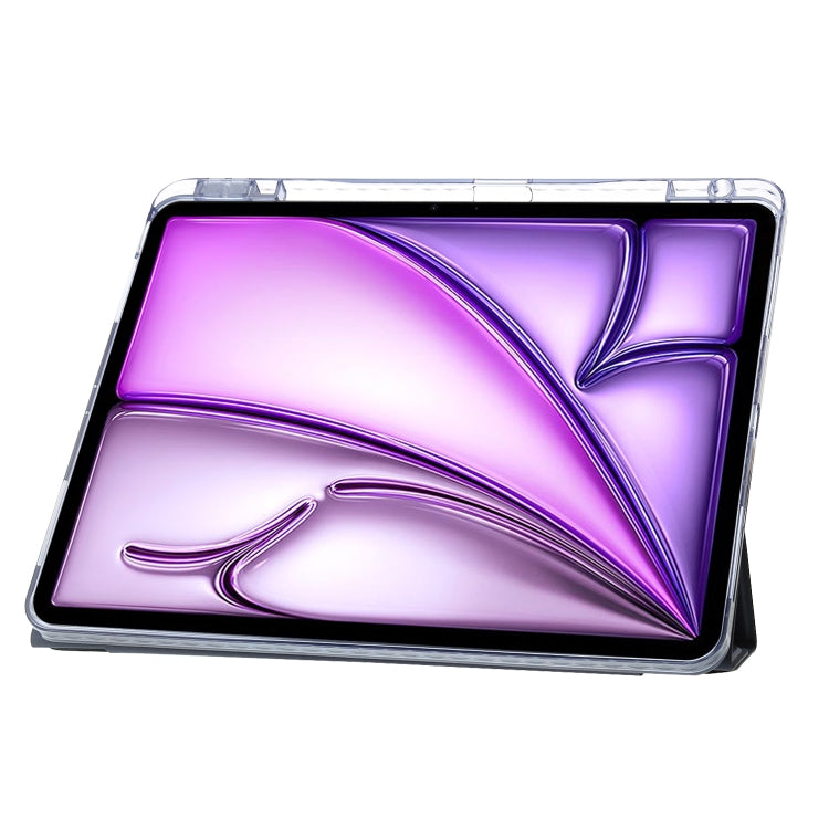 For iPad Air 13 2025 / 2024 Clear Acrylic Deformation Leather Tablet Case(Grey) - iPad Air 13 2025 / 2024 Cases by buy2fix | Online Shopping UK | buy2fix