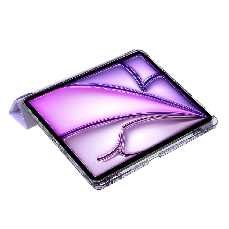 For iPad Air 13 2025 / 2024 Clear Acrylic Deformation Leather Tablet Case(Lavender Purple) - iPad Air 13 2025 / 2024 Cases by buy2fix | Online Shopping UK | buy2fix