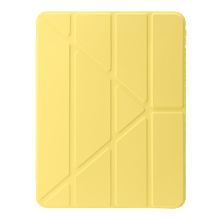 For iPad Air 13 2025 / 2024 Clear Acrylic Deformation Leather Tablet Case(Yellow) - iPad Air 13 2025 / 2024 Cases by buy2fix | Online Shopping UK | buy2fix