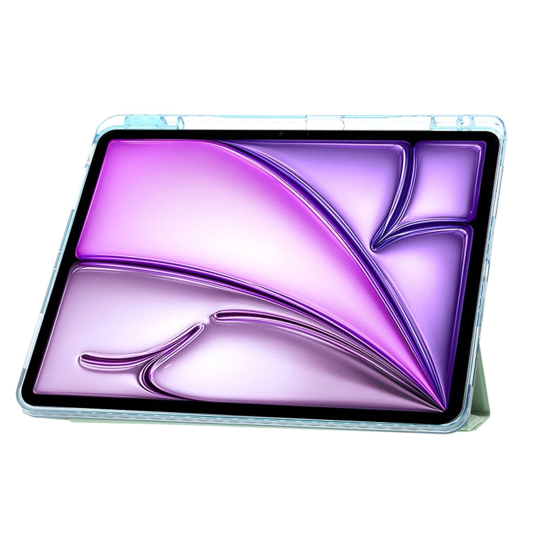 For iPad Air 13 2025 / 2024 Clear Acrylic Deformation Leather Tablet Case(Yellow) - iPad Air 13 2025 / 2024 Cases by buy2fix | Online Shopping UK | buy2fix