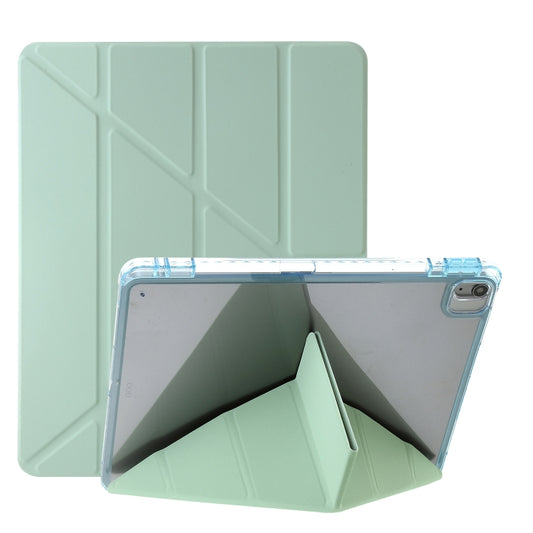 For iPad Air 13 2025 / 2024 Clear Acrylic Deformation Leather Tablet Case(Green) - iPad Air 13 2025 / 2024 Cases by buy2fix | Online Shopping UK | buy2fix