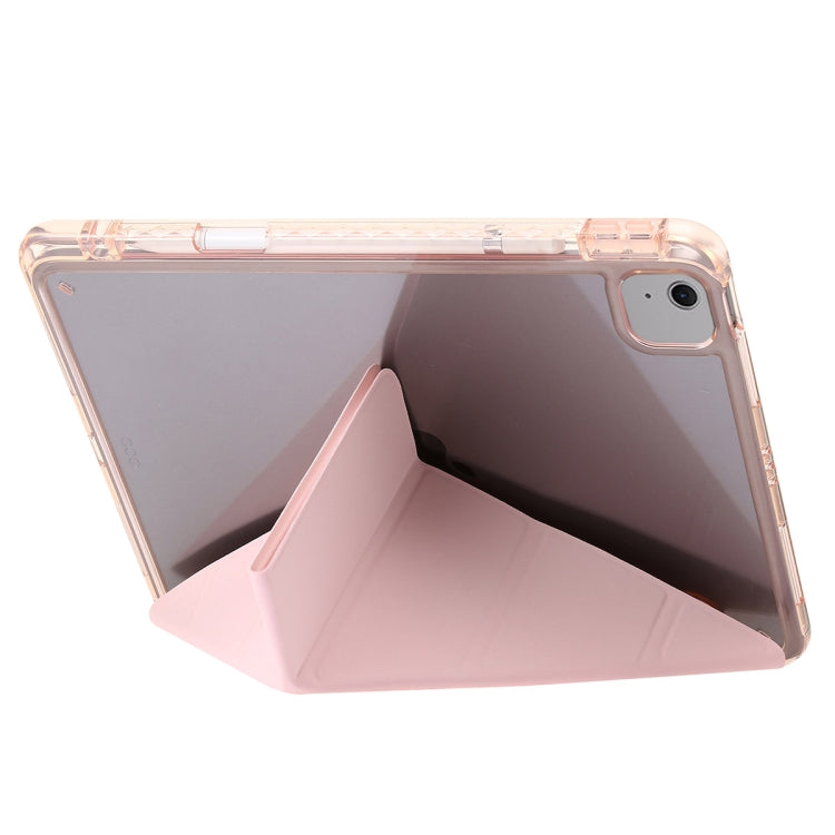 For iPad Air 11 2025 / 2024 Clear Acrylic Deformation Leather Tablet Case(Pink) - iPad Air 11 2025 / 2024 Cases by buy2fix | Online Shopping UK | buy2fix