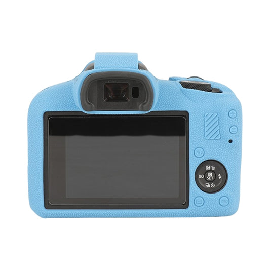 For Canon EOS R100 Litchi Texture Soft Silicone Protective Case(Blue) by buy2fix