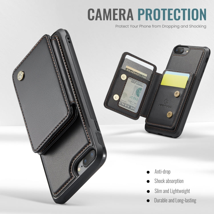 For iPhone 8 Plus / 7 Plus / 6 Plus JEEHOOD J05 Business Magnetic Style RFID Leather Phone Case(Black) - More iPhone Cases by JEEHOOD | Online Shopping UK | buy2fix