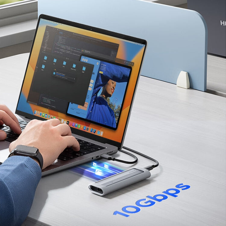 ORICO AXM2S-G2 10Gbps M.2 NVMe SSD Enclosure with 2 in 1 Type-C + USB-A Data Cable by ORICO