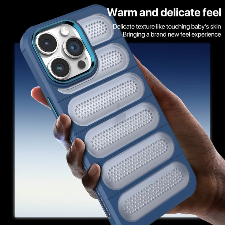 For iPhone 15 Pro Cooling Armor Translucent Mesh Breathable Phone Case(Black) - iPhone 15 Pro Cases by buy2fix | Online Shopping UK | buy2fix