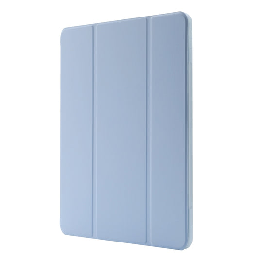 For iPad Air 11 2025 / 2024 Skin Feel Tri-fold Leather Tablet Case with Pen Slot(Light Blue) - iPad Air 11 2025 / 2024 Cases by buy2fix | Online Shopping UK | buy2fix