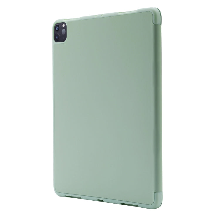 For iPad Air 13 2025 / 2024 Skin Feel Tri-fold Leather Tablet Case with Pen Slot(Matcha Green) - iPad Air 13 2025 / 2024 Cases by buy2fix | Online Shopping UK | buy2fix