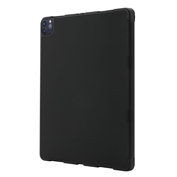 For iPad Air 13 2025 / 2024 Skin Feel Tri-fold Leather Tablet Case with Pen Slot(Black) - iPad Air 13 2025 / 2024 Cases by buy2fix | Online Shopping UK | buy2fix