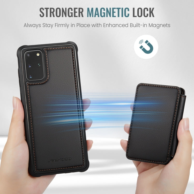 For Samsung Galaxy S20+ 5G JEEHOOD J05 Business Magnetic Style RFID Leather Phone Case(Black) - Galaxy Phone Cases by JEEHOOD | Online Shopping UK | buy2fix