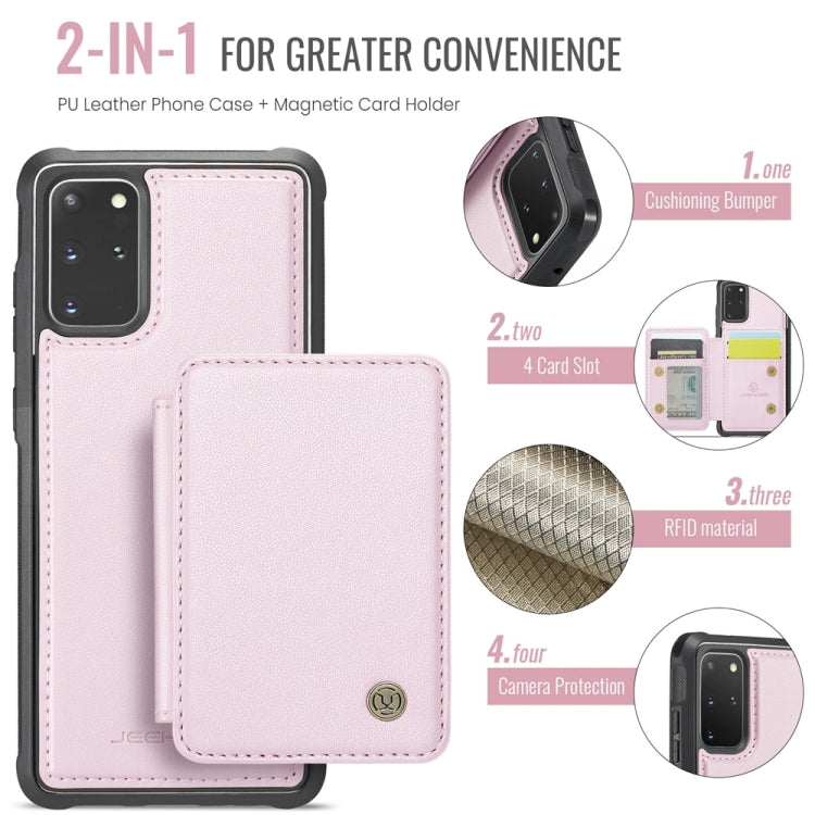 For Samsung Galaxy S20+ 5G JEEHOOD J05 Business Magnetic Style RFID Leather Phone Case(Pink) - Galaxy Phone Cases by JEEHOOD | Online Shopping UK | buy2fix