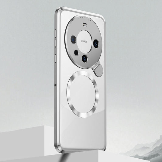 For Huawei Mate 60 Aromatherapy Holder Single-sided MagSafe Magnetic Phone Case(Silver) by buy2fix