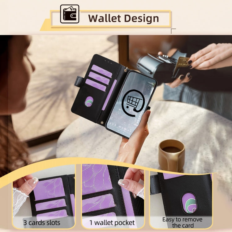 For Motorola Moto G Play 4G 2024 Crossbody Chain Leather Phone Case(Black) by buy2fix