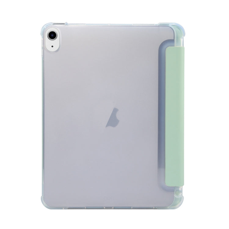 For iPad Air 11 2025 / 2024 3-folding Electric Pressed Skin Texture Leather Tablet Case(Green) - More iPad Cases by buy2fix | Online Shopping UK | buy2fix