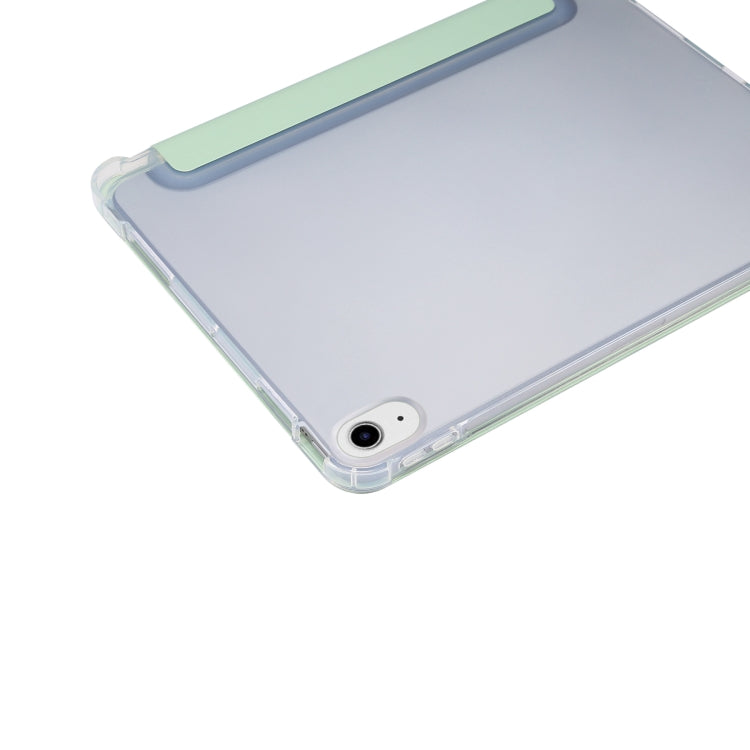 For iPad Air 11 2025 / 2024 3-folding Electric Pressed Skin Texture Leather Tablet Case(Green) - More iPad Cases by buy2fix | Online Shopping UK | buy2fix