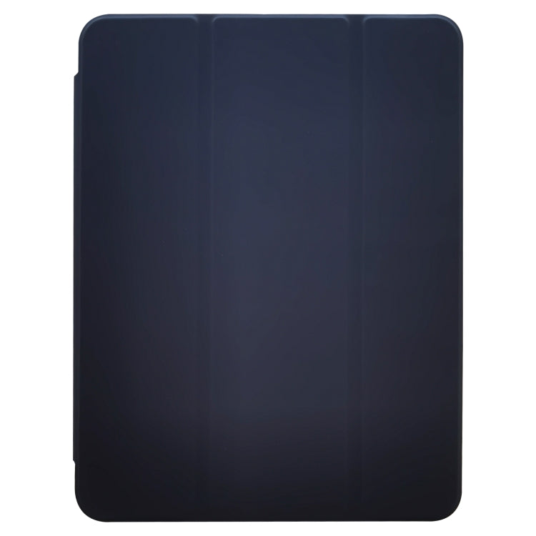 For iPad Pro 11 2024 3-folding Electric Pressed Skin Texture Leather Tablet Case(Black) - iPad Pro 11 2024 Cases by buy2fix | Online Shopping UK | buy2fix