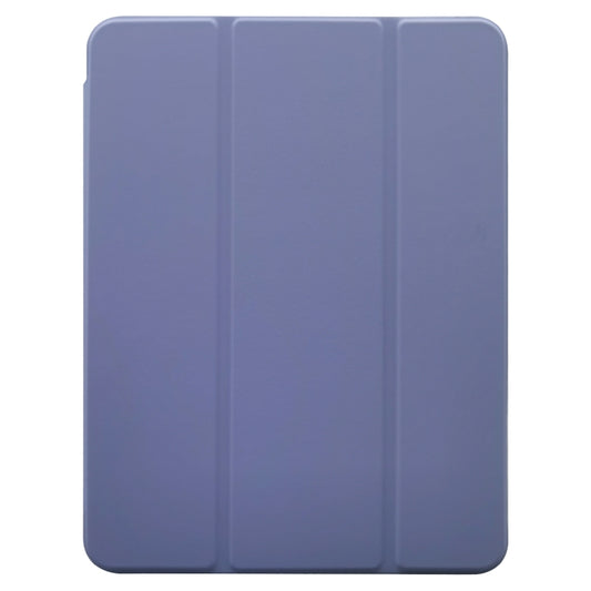 For iPad Pro 11 2025 / 2024 3-folding Electric Pressed Skin Texture Leather Tablet Case(Lavender) by buy2fix