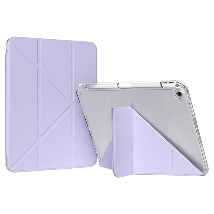 For iPad 10.2 2021 / 2020 / 2019 GEBEI Deformation Leather Tablet Case(Purple) - iPad 10.2 Cases by GEBEI | Online Shopping UK | buy2fix