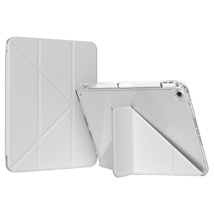 For iPad 10.2 2021 / 2020 / 2019 GEBEI Deformation Leather Tablet Case(Grey) - iPad 10.2 Cases by GEBEI | Online Shopping UK | buy2fix