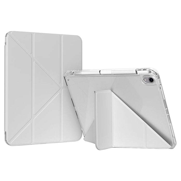 For iPad Air 13 2025 / 2024 / Pro 12.9 GEBEI Deformation Leather Tablet Case(Grey) - iPad Air 13 2025 / 2024 Cases by GEBEI | Online Shopping UK | buy2fix