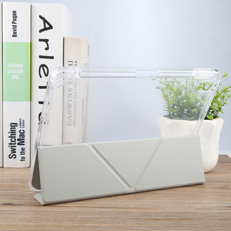 For iPad mini 2024 / mini 6 GEBEI Deformation Leather Tablet Case(Grey) - iPad mini 6 Cases by GEBEI | Online Shopping UK | buy2fix