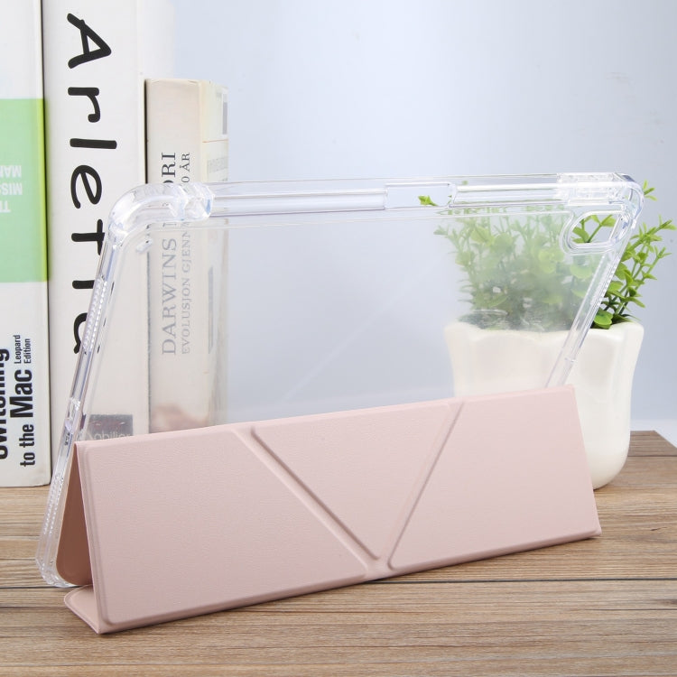 For iPad Pro 11 2022 GEBEI Deformation Leather Tablet Case(Pink) - iPad Pro 11 (2022/2021) Cases by GEBEI | Online Shopping UK | buy2fix