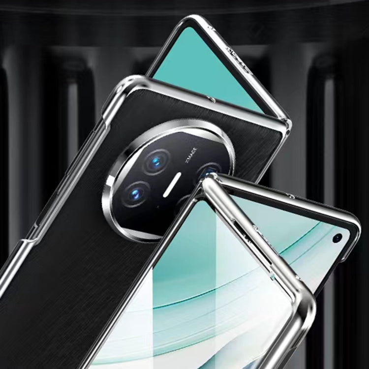 For Huawei Mate X5 Integrated Plating PC Leather Texture Full Coverage Fold Shockproof Phone Case(Black) - Huawei Cases by buy2fix | Online Shopping UK | buy2fix