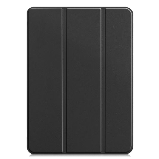 For iPad Pro 13 2025 / 2024 Custer Pure Color 3-Fold Holder Smart Leather Tablet Case(Black) by buy2fix
