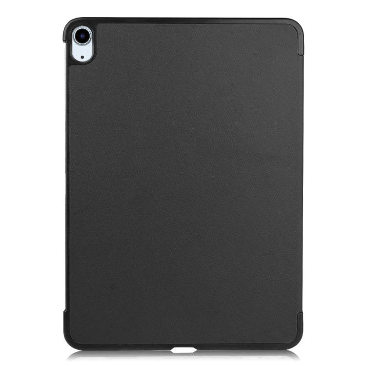 For iPad Air 11 2025 / 2024 Custer Pure Color 3-Fold Holder Smart Leather Tablet Case(Black) - iPad Air 11 2025 / 2024 Cases by buy2fix | Online Shopping UK | buy2fix