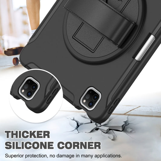 For iPad Air 11 2024 / Air 11 2025 Spider Wheel Silicone Hybrid PC Tablet Case(Black) by buy2fix