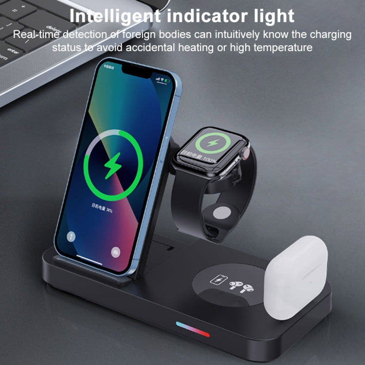 For Huawei Series 3 in 1 15W Earphones/Phones/Watch Fold Wireless Charger Stand(Black) - Multifunction Charger by buy2fix | Online Shopping UK | buy2fix