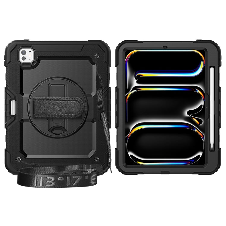 For iPad Pro 11 2024 Silicone Hybrid PC Tablet Protective Case(Black) - iPad Pro 11 2024 Cases by buy2fix | Online Shopping UK | buy2fix