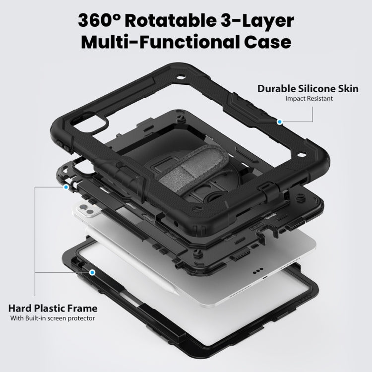 For iPad Pro 11 2024 Silicone Hybrid PC Tablet Protective Case(Black) - iPad Pro 11 2024 Cases by buy2fix | Online Shopping UK | buy2fix