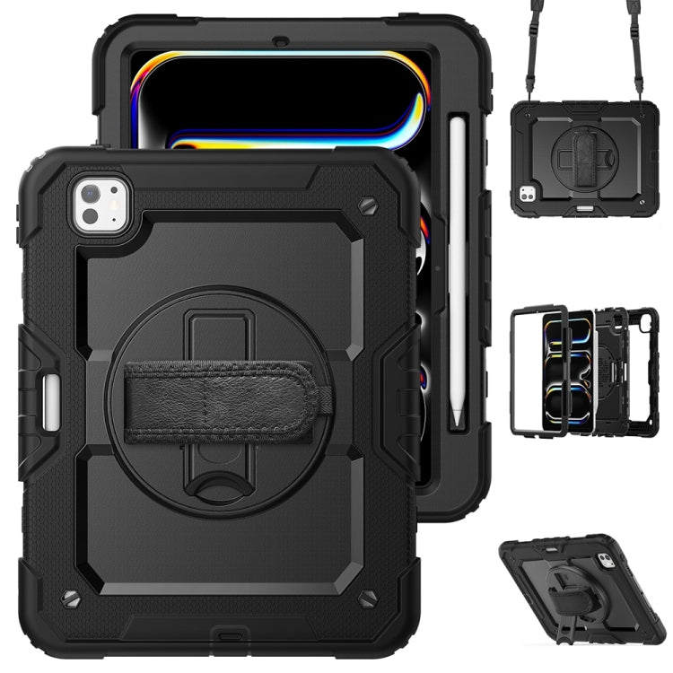 For iPad Pro 11 2024 Silicone Hybrid PC Tablet Protective Case(Black) - iPad Pro 11 2024 Cases by buy2fix | Online Shopping UK | buy2fix