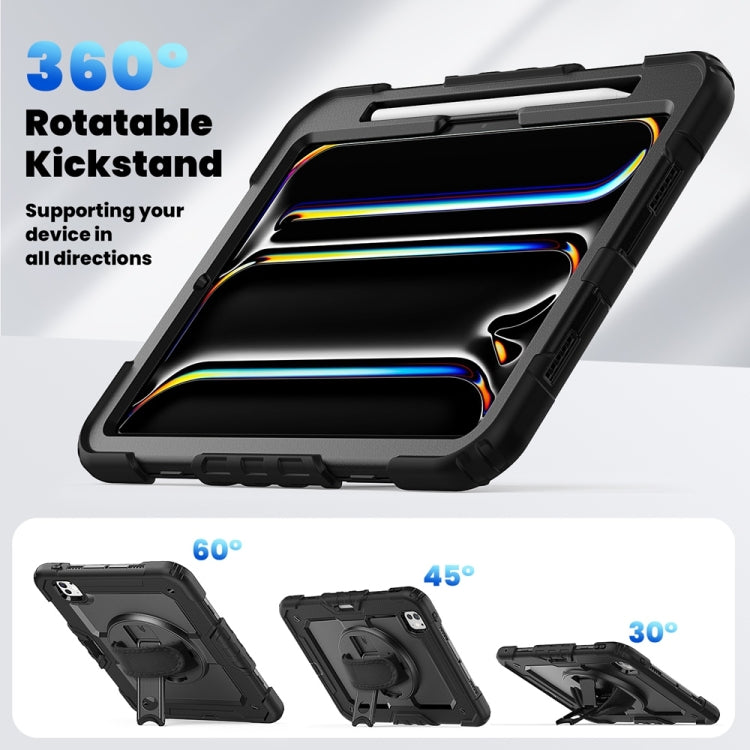 For iPad Pro 11 2024 Silicone Hybrid PC Tablet Protective Case(Black) - iPad Pro 11 2024 Cases by buy2fix | Online Shopping UK | buy2fix