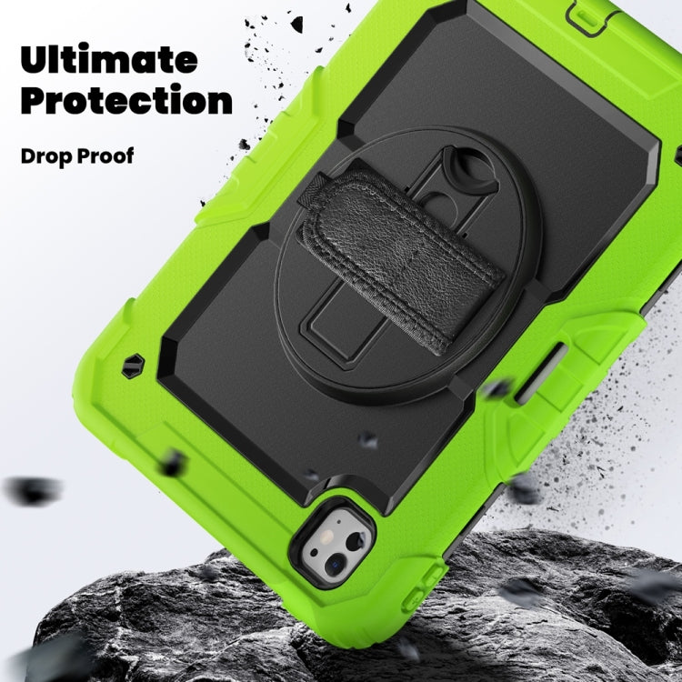 For iPad Pro 11 2024 Silicone Hybrid PC Tablet Protective Case(Black+Yellow Green) - iPad Pro 11 2024 Cases by buy2fix | Online Shopping UK | buy2fix